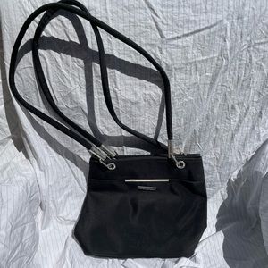 Black fabric shoulder bag with Gucci tag